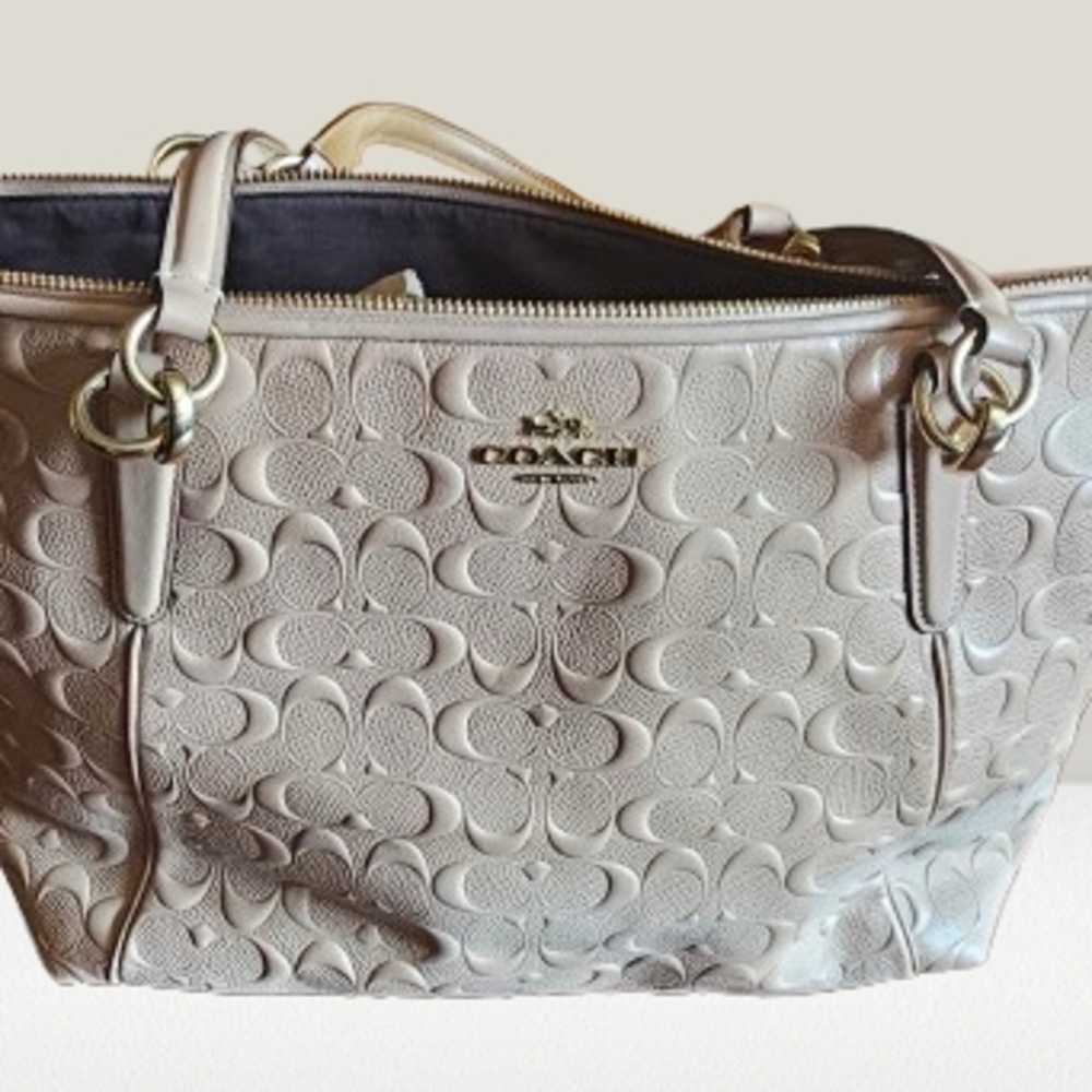 Coach Nude Embossed Signature Print Women's Bag & Wallet